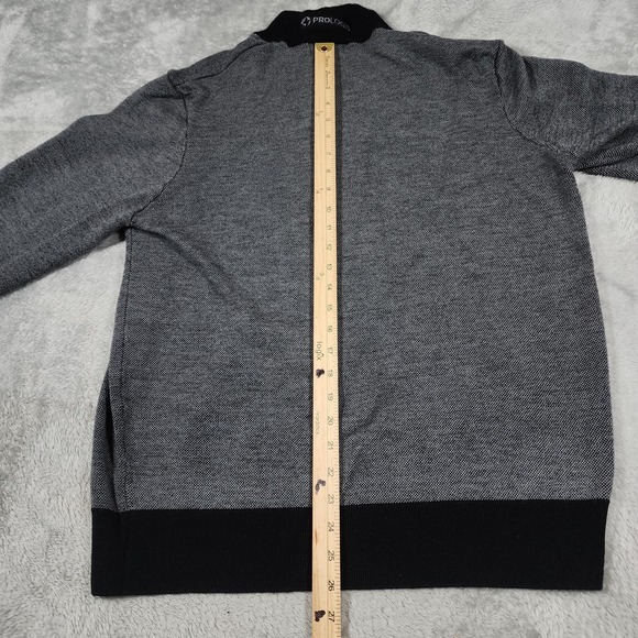 Brooks Brothers Sweater Mens XL Gray Half Zip Mock Neck Merino Wool Prologis - Picture 13 of 14